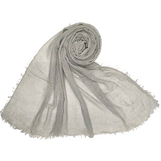 Plain stole in crinkled cotton fabric - Light green